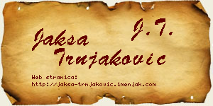 Jakša Trnjaković vizit kartica